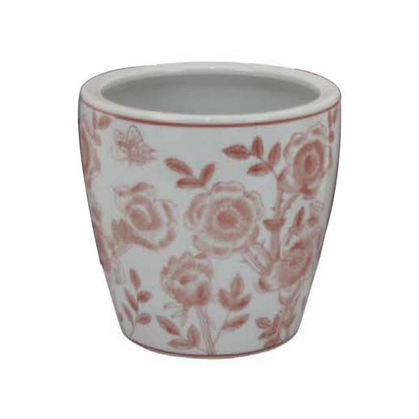 English Elm Kerry Blue Floral White Ceramic Planter Collection Four Graduated Pots for Indoor Garden Display Pink+White B056P416927