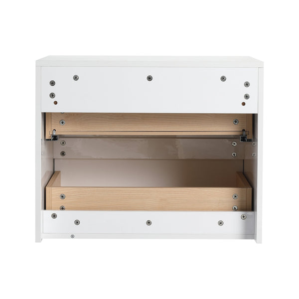 English Elm 24" Bathroom Wall Cabinet - Modern Floating Design With Soft-Close Drawers For Space-Saving Storage W999P312101