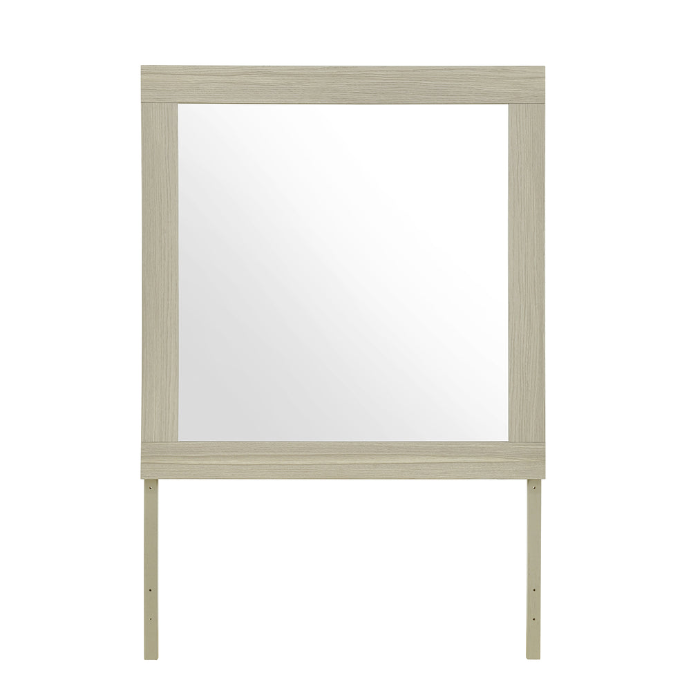 English Elm ELSA Natural Mirror with Solid Wood Frame and Large Scale Glass, Natural Finish, Dresser Mounting B201P347838
