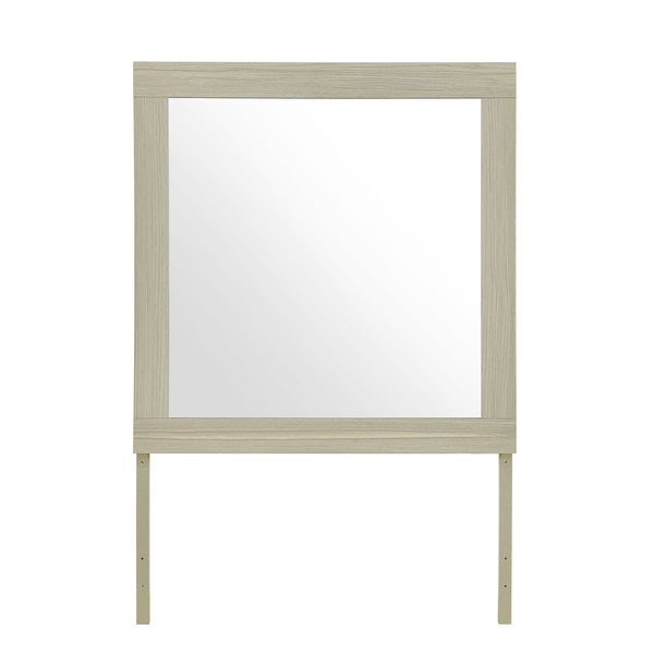 English Elm ELSA Natural Mirror with Solid Wood Frame and Large Scale Glass, Natural Finish, Dresser Mounting B201P347838