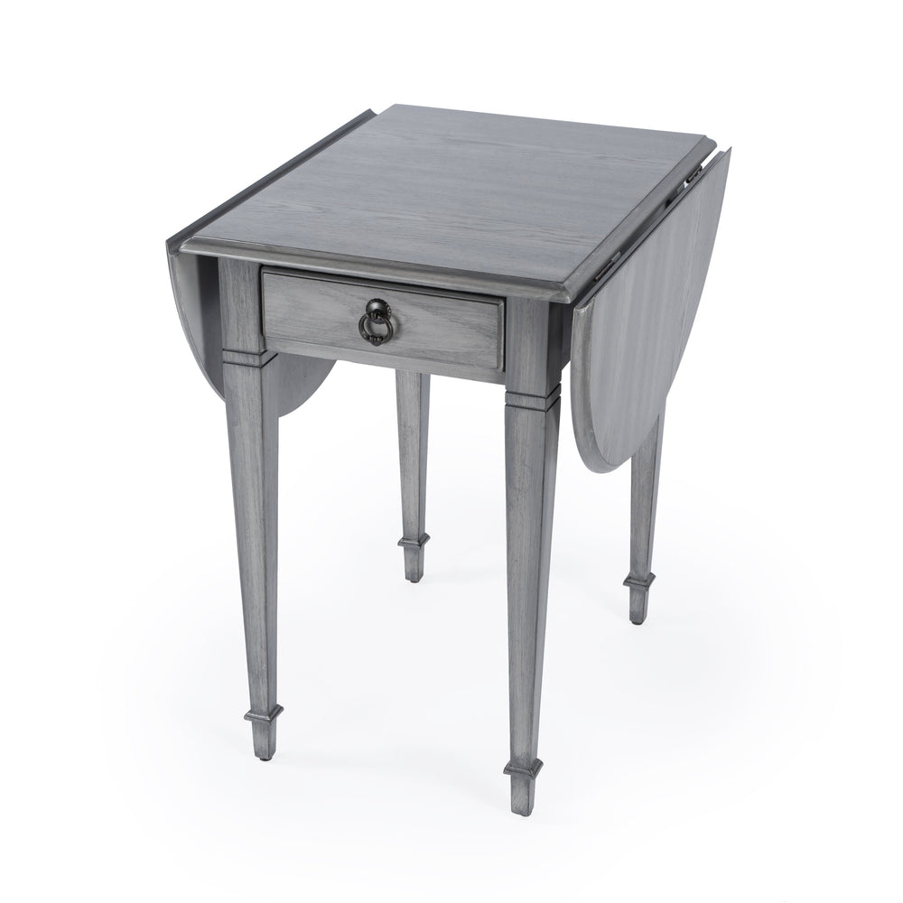 Butler Specialty Glenview Versatile Rectangular Wood Pembroke Drop Leaf Side Table With Elegant Inlay Design Gray Polar Hardwood Solds,Oak Veneer,Fiberboard,Zinc 1576418-butler