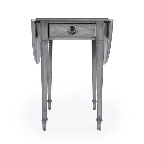 Butler Specialty Glenview Versatile Rectangular Wood Pembroke Drop Leaf Side Table With Elegant Inlay Design Gray Polar Hardwood Solds,Oak Veneer,Fiberboard,Zinc 1576418-butler