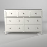 IDEAZ 1576APB White Rose 7 Drawer Dresser White 1576APB