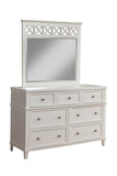 IDEAZ 1576APB White Rose 7 Drawer Dresser White 1576APB