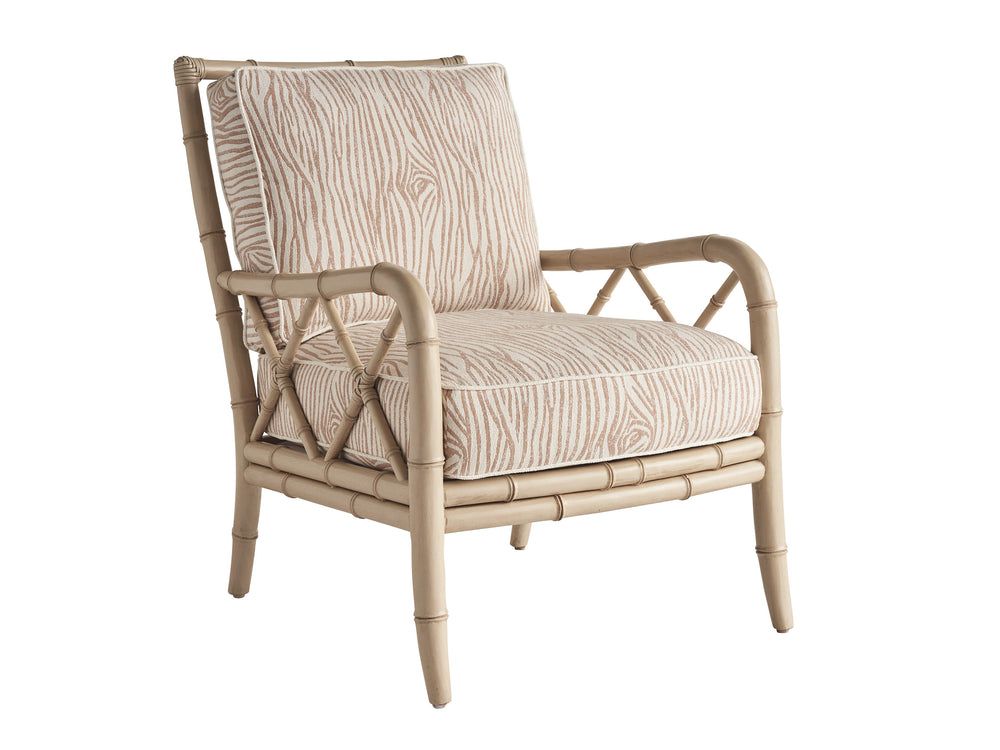 Lexington Tommy Bahama Home Heydon Chair - Contemporary Resort Living With Clean Lines, Ultra Down Cushions & Stylish Sea Oat Finish  Wood 1576-11-42