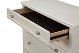 IDEAZ 1577APB White Rose 4 Drawer Chest with Pull Out Tray White 1577APB