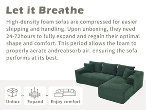 English Elm Modular Cloud Sectional with Oversized Chaise Memory Foam Fill for Living Rooms W3224S00005