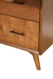 IDEAZ 1579APB Brown Mid Century 4 Drawer Chest with Pull Out Tray Brown 1579APB