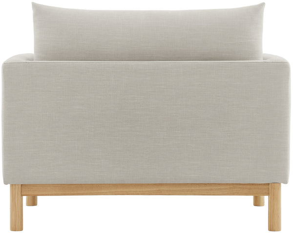 Langham Beige Linen Textured Fabric Chair 157Beige-C Meridian Furniture