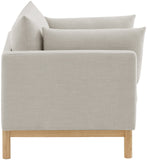 Langham Beige Linen Textured Fabric Chair 157Beige-C Meridian Furniture