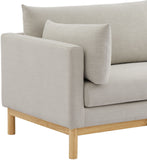 Langham Beige Linen Textured Fabric Chair 157Beige-C Meridian Furniture