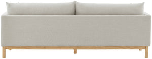 Langham Beige Linen Textured Fabric Sofa 157Beige-S Meridian Furniture