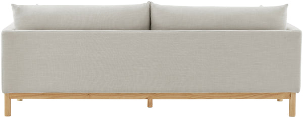 Langham Beige Linen Textured Fabric Sofa 157Beige-S Meridian Furniture