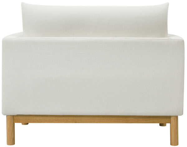 Langham Cream Linen Textured Fabric Chair 157Cream-C Meridian Furniture