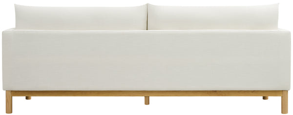 Langham Cream Linen Textured Fabric Sofa 157Cream-S Meridian Furniture