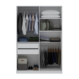 Manhattan Comfort Gramercy Contemporary - Modern Wardrobe/ Armoire/ Closet White 157GMC1
