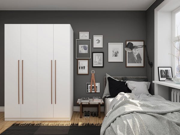 Manhattan Comfort Gramercy Contemporary - Modern Wardrobe/ Armoire/ Closet White 157GMC1