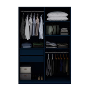 Manhattan Comfort Gramercy Contemporary - Modern Wardrobe/ Armoire/ Closet Tatiana Midnight Blue 157GMC4
