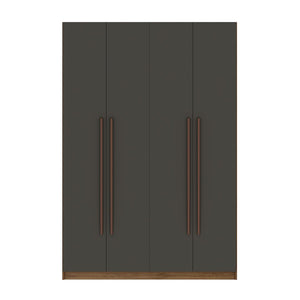 Manhattan Comfort Gramercy Contemporary - Modern Wardrobe/ Armoire/ Closet Nature and Textured Grey 157GMC7