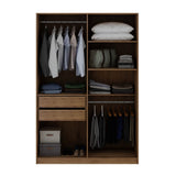 Manhattan Comfort Gramercy Contemporary - Modern Wardrobe/ Armoire/ Closet Nature and Textured Grey 157GMC7
