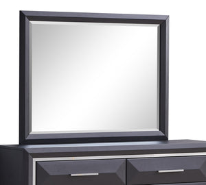 English Elm Liverpool Black Wood Framed Mirror 46"x36" Low Distortion Glass | Sleek MDF Frame for Bedroom Entryway Decor B078P285763