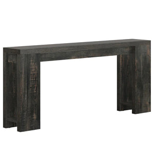 English Elm Coffee Console Table Industrial Metal Frame Vintage Wood Grain 2 Tier Entryway Sofa T3971P447102