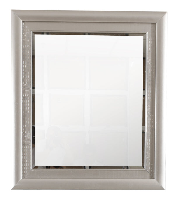 English Elm Kat G5600-M Mirror Silver Champagne — Elegant Wood Veneer Particle Board, Low-Distortion Glass, Dresser-Mount Compatible B078118407