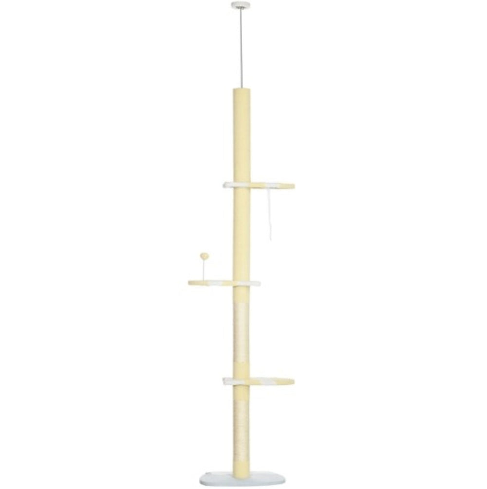 English Elm Cat Tree Four Tier Floor Ceiling Tension Design Sisal Scratching Posts Plush Perches T3971P431433