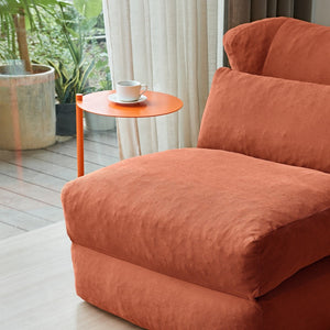 English Elm Cloud Corduroy Sleeper Chair Foldable High Density Foam Seat for Small Space Living Orange W1765P448612