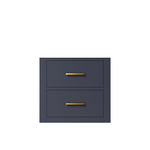 English Elm Blue Midcentury Wallhung Single Sink Vanity 20" W x 18" D, Soft-Close Drawer, Fully Assembled, Compact Storage B2731P257890