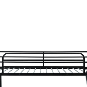 English Elm Twin Metal Tube Bunk Bed Frame for Kids Durable Sturdy Construction Safe Space-Saving Design Black W420P256561