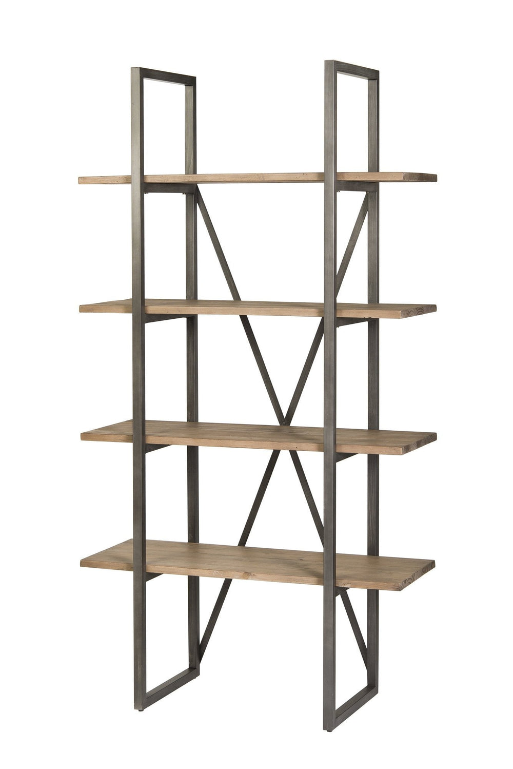 Lh Imports Kenya Small Cain Rack - Reclaimed Pine With Metal Frame, Stylish Storage Solution For Home Decor Brown,Grey Reclaimed Pine,Metal Kna07