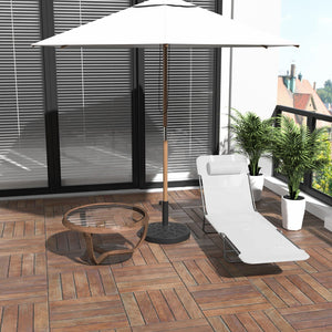 English Elm Outsunny Folding Chaise Lounge Chair - Lightweight Reclining Seat With Mesh Fabric For Outdoor Relaxation W2225P217765-GIGA