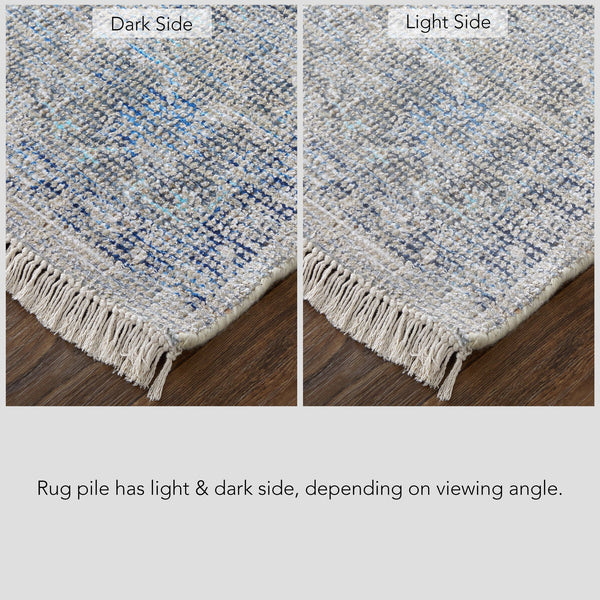 Feizy Rugs Caldwell Handwoven Wool And Viscose Area Rug - Timeless Transitional Charm For Elegant Spaces Gray,Blue,Ivory Wool,Viscose 8798108fblu000f50