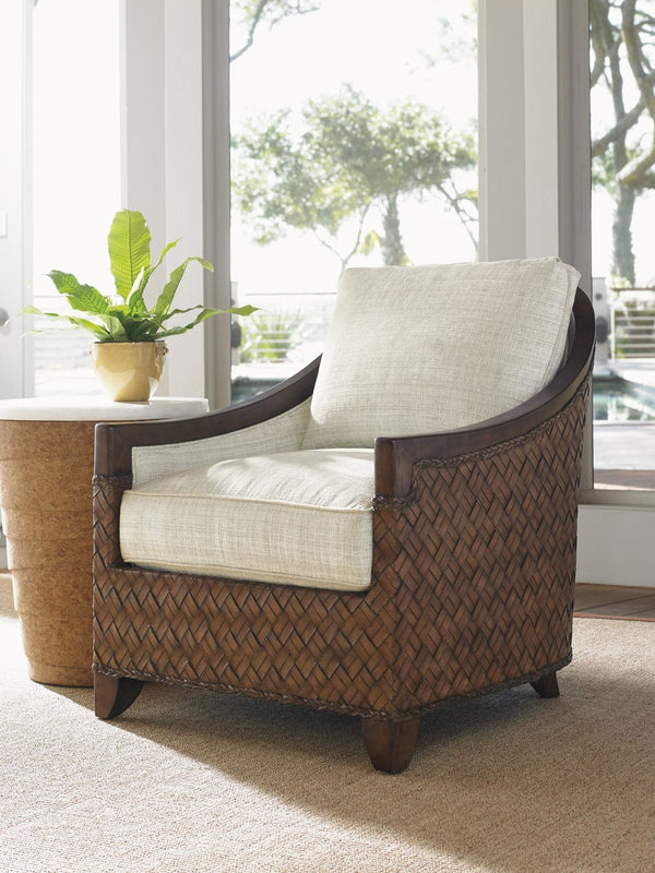 Lexington Tommy Bahama Home Kendari Round Accent Table - Stunning Cork-wrapped Base With Elegant Crystal Stone Top For Modern Living Sebana  556-951