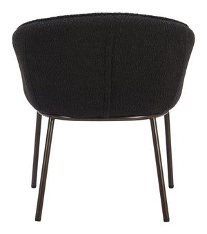 Essen Dining Chair Black & Bronze 110102 Zuo Modern