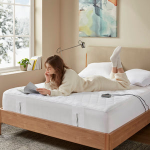 JLA Home Beautyrest - Heated Beautyrest mattress pad with Secure Comfort Tech, quilted warmth, 5 heat settings, auto-off 80 L x 60 W x 0.8H BR55-0535