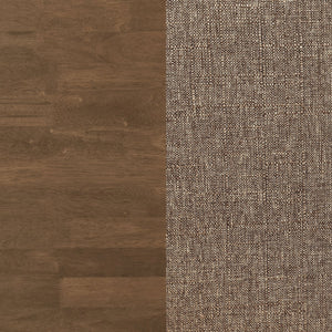 English Elm Whisten Walnut 5-piece Solid Wood Dining Set - Vintage-Inspired Rounded Rectangular Table & Upholstered Comfort Chairs, Durable Wood Finish, Family-Friendly Design B062S01122