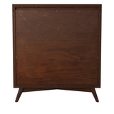 IDEAZ 1587APB Walnut Mid Century 4 Drawer Chest with Pull Out Tray Walnut 1587APB