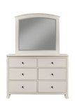 IDEAZ 1589APB White Modern 6 Drawer Dresser White 1589APB