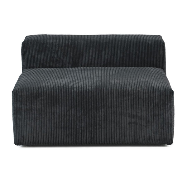 English Elm Pixel Modern Modular Sofa - Stylish Black Corduroy L-Shaped Sectional 4-Seater For Versatile Comfort B341S00024-GIGA