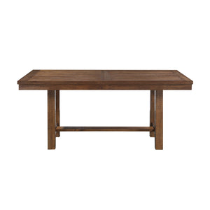 English Elm Dining Bonner Solid Pine Dining Table with Brown Acacia Veneer Finish, Transitional Rectangle 68" x 42" x 30.5" B011P382598