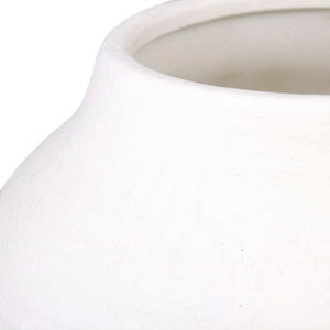 Zentique Matte White Vase — Minimalist Terracotta Accent with Smooth Matte Finish for Modern Sculptural Styling W10 x H9.5 x D10 15919L A584A