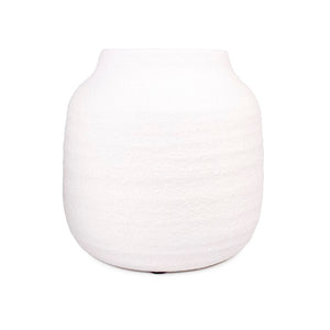 Zentique Matte White Vase — Minimalist Terracotta Accent with Smooth Matte Finish for Modern Sculptural Styling W7.5 x H8 x D7.5 15919S A584A