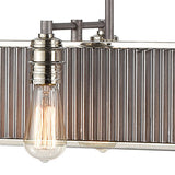 Corrugated Steel 43'' Wide 8-Light Chandelier - Weathered Zinc 15929/8 Elk Lighting