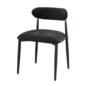 English Elm Jaramillo Upholstered Contemporary Side Chair Set of 2 with Metal Frame, Comfortable Foam Seating Black 31 L x 24 W x 24 H B2726P287293