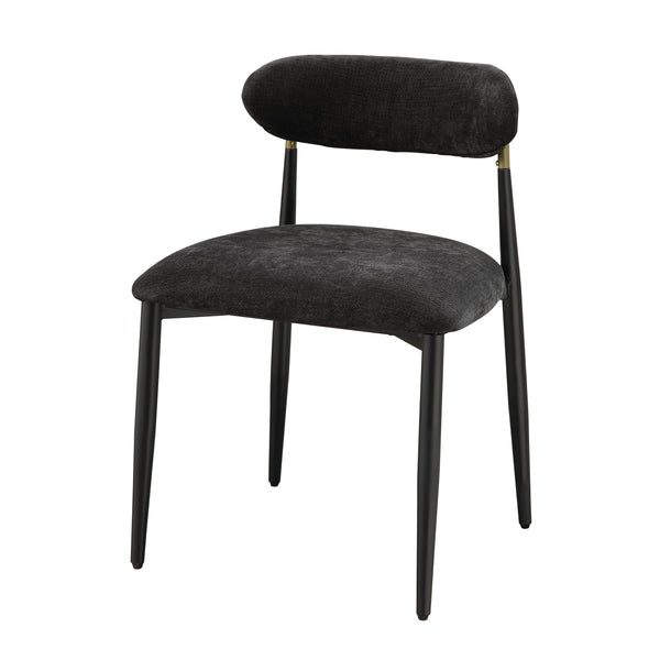English Elm Jaramillo Upholstered Contemporary Side Chair Set of 2 with Metal Frame, Comfortable Foam Seating Black 31 L x 24 W x 24 H B2726P287293