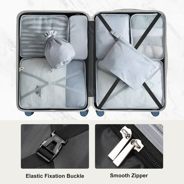 English Elm Premium Abs Hardshell 3 Piece Suitcase Set with Tsa Locks and Spinner Wheels Blue N726P296022C