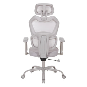 OSP Home Furnishings Ventilated Mesh Office Chair with Lumbar Support Adjustable Headrest and Ergonomic Tilt EM14622HR-2