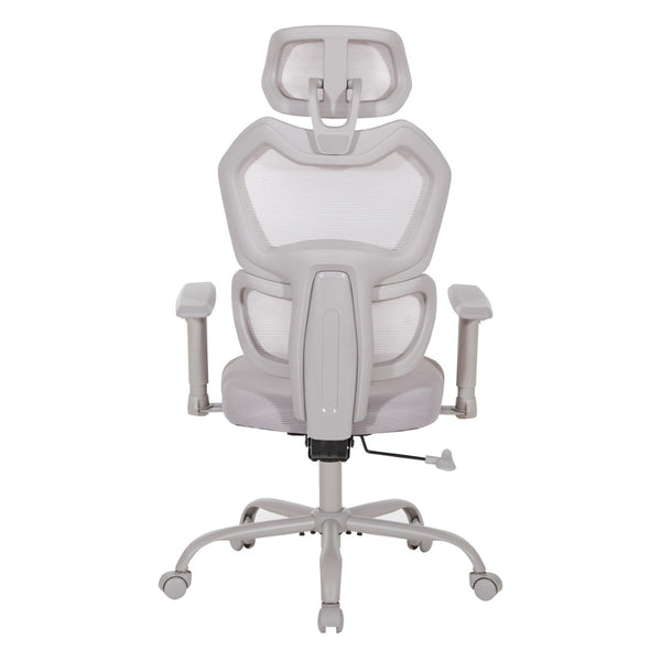 OSP Home Furnishings Ventilated Mesh Office Chair with Lumbar Support Adjustable Headrest and Ergonomic Tilt EM14622HR-2